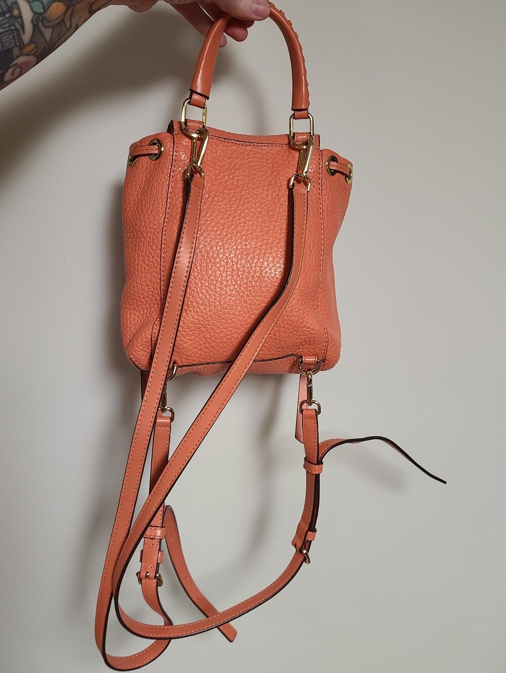 Michael Kors Coral Leather Mini Backpack - Picture 3 of 9